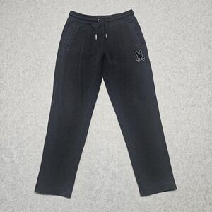 Psycho Bunny Youth Joggers Black Logo Drawstring Sweatpants 10–12 Medium